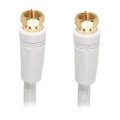 Spark 6 ft. Rg-6U Coaxial Cable With Gold F Connectors - White SP423156